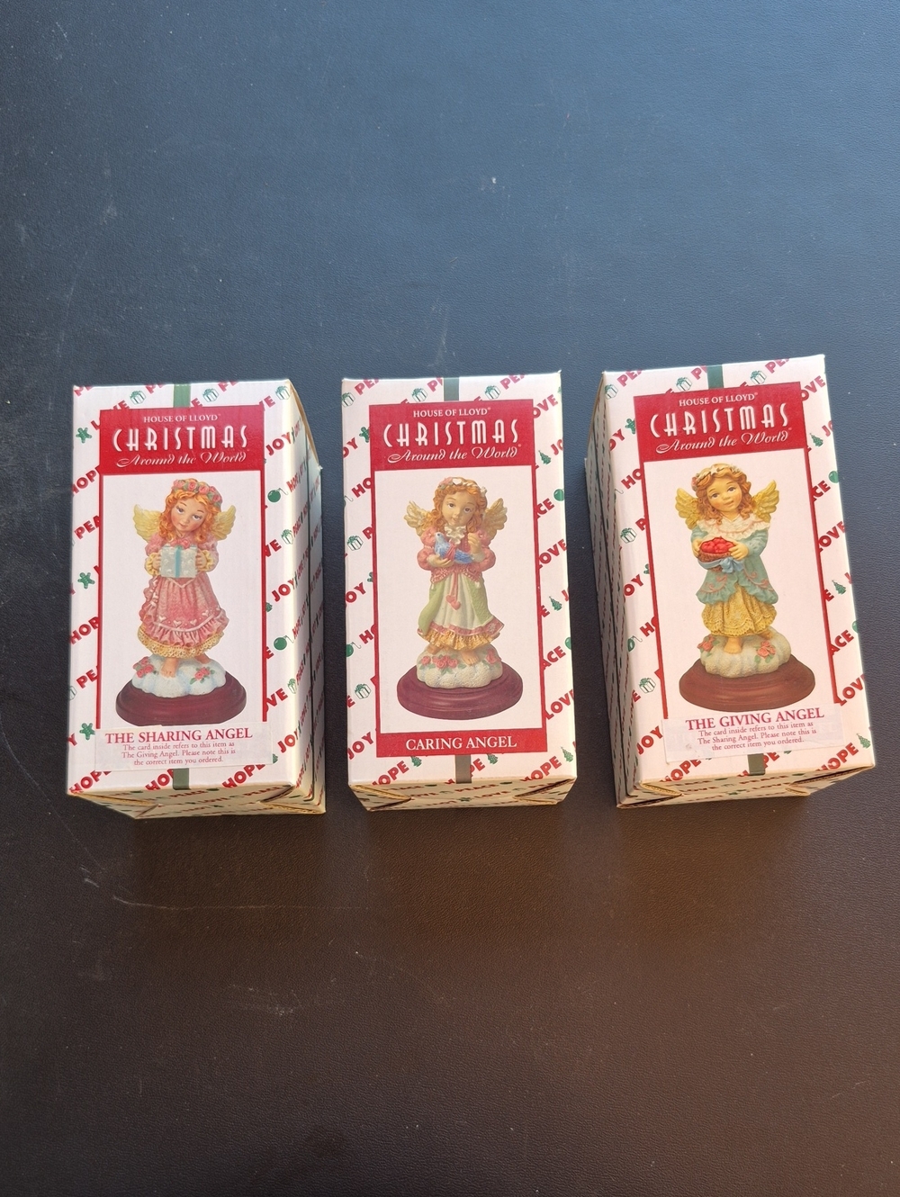 House of Lloyd Christmas Angels Set - Pink, Green, Yellow